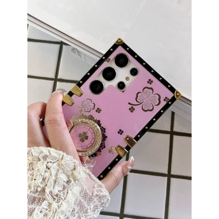 Trunk Floral Shiny Box Case With Kickstand for — Samsung - Image 3