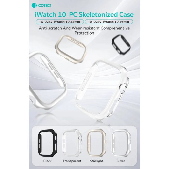 Cotetci Apple Watch 10 Skeletonized PC Full Protective Case - Image 5