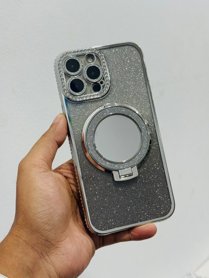 Silver Glitter Case With Mirror Design for — iPhone - Image 4