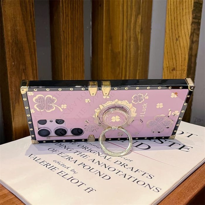 Trunk Floral Shiny Box Case With Kickstand for — Samsung - Image 7