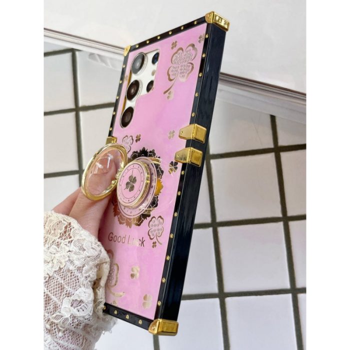 Trunk Floral Shiny Box Case With Kickstand for — Samsung - Image 4