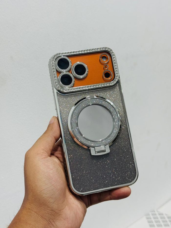 Silver Glitter Case With Mirror Design for — iPhone - Image 5