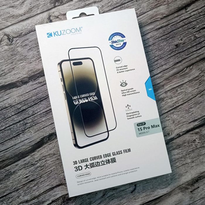 KUZOOM HD Clear Tempered Glass Protector for — iPhone - Image 2