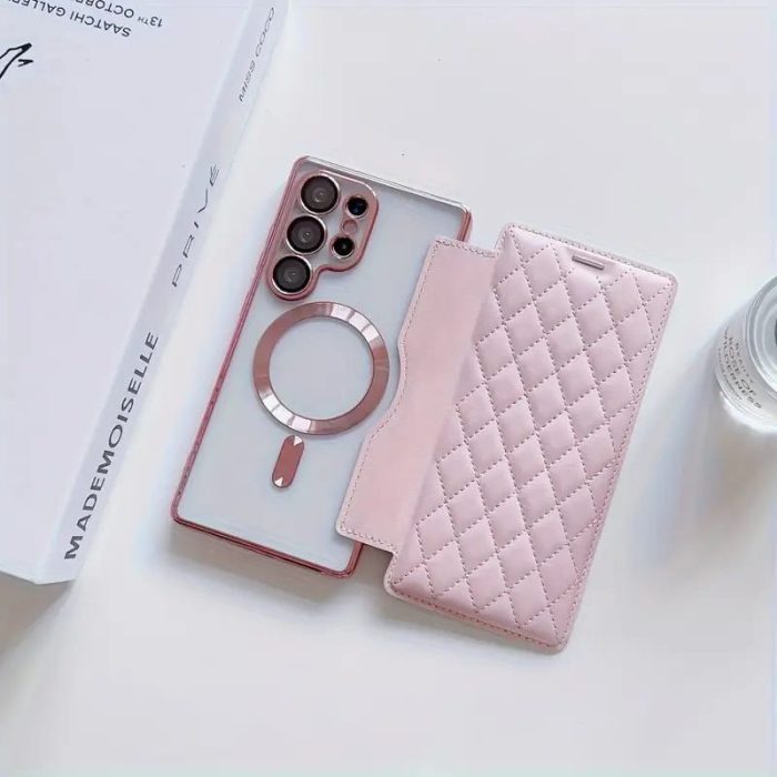 Soft Puffy Transparent With Camera Lens Protection Flip Case for — Samsung - Image 2