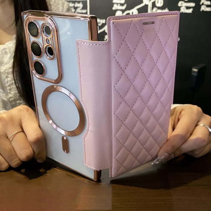 Soft Puffy Transparent With Camera Lens Protection Flip Case for — Samsung - Image 4