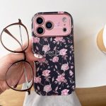 Luxury Floral Plating Case With Lens Protection for — iPhone - Image 3
