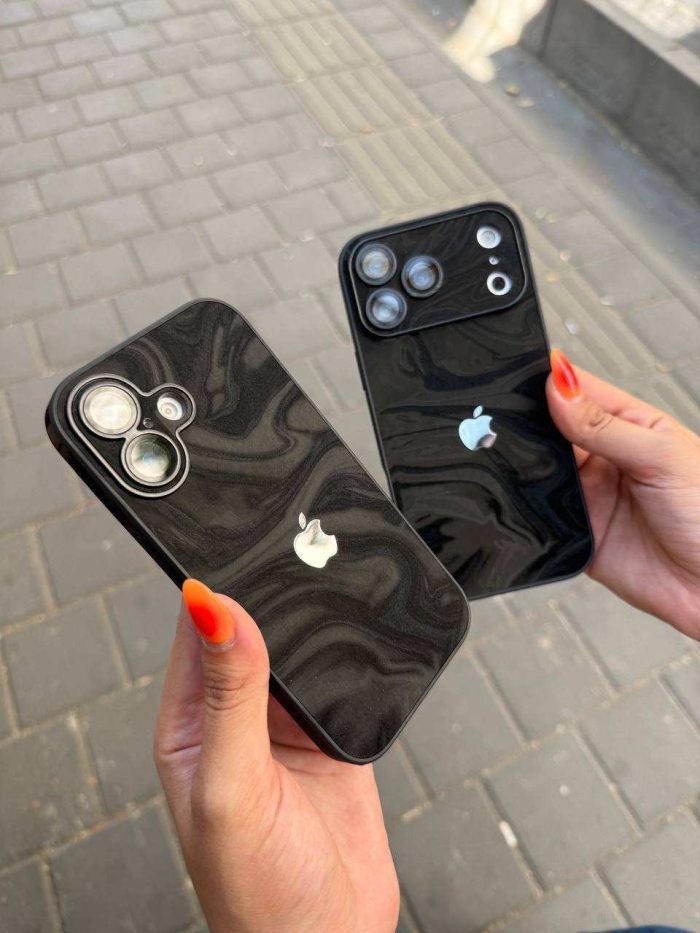 Luxury Black Liquid Ripple Case for — iPhone - Image 2