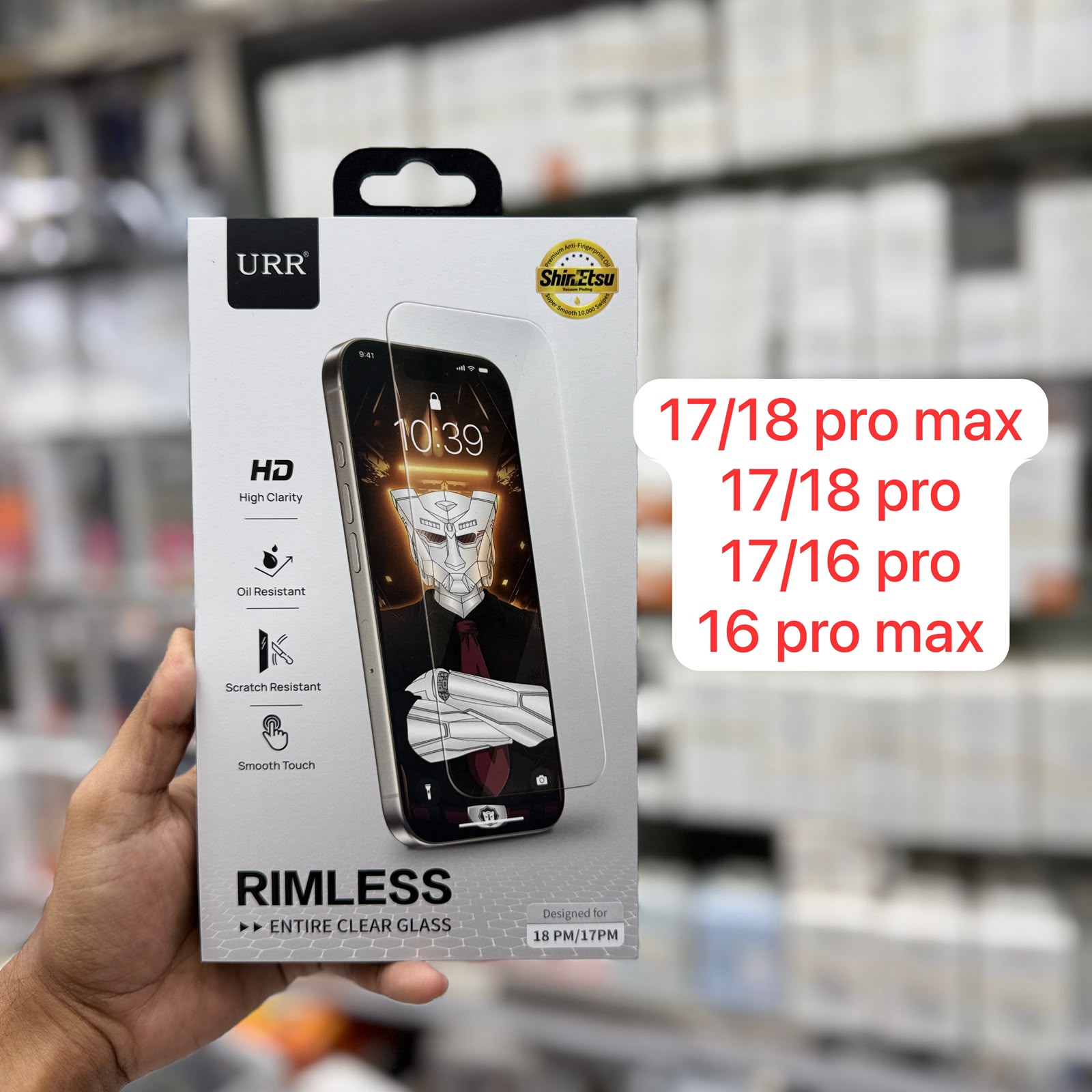 IMG-20261001-WA0003 URR Rimless Entire Clear Glass Screen Protector for — iPhone - Image 1