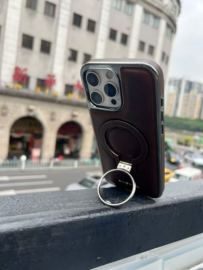 RIMBMAX Premium Leather MagSafe Case with a Kickstand for — iPhone - Image 6