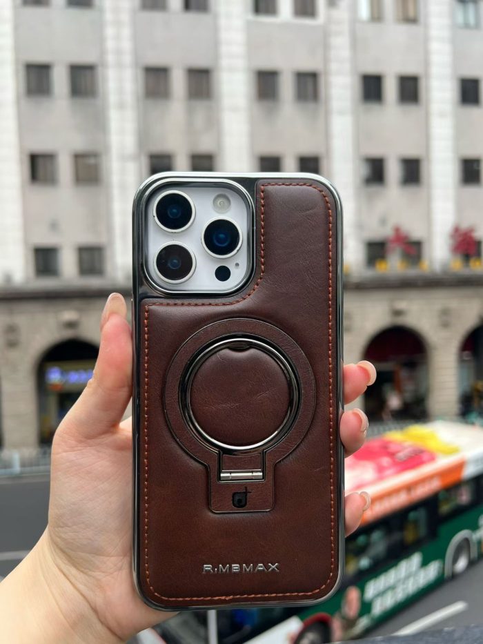 RIMBMAX Premium Leather MagSafe Case with a Kickstand for — iPhone - Image 3