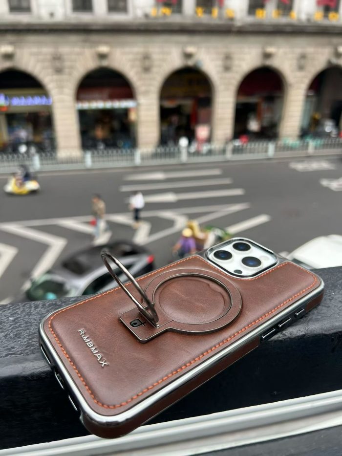 RIMBMAX Premium Leather MagSafe Case with a Kickstand for — iPhone - Image 5