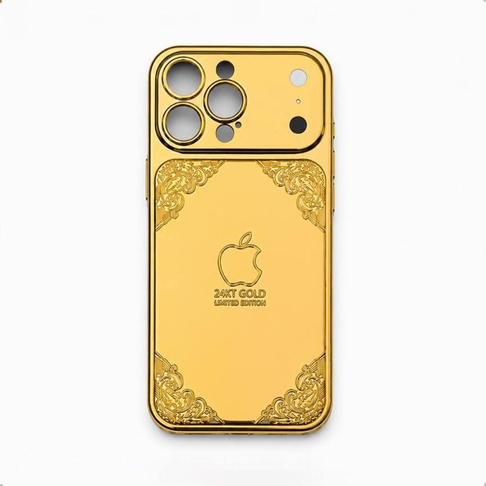 Luxury Royal Gold Poly Carbonate Embossed Case for - iPhone - Image 2