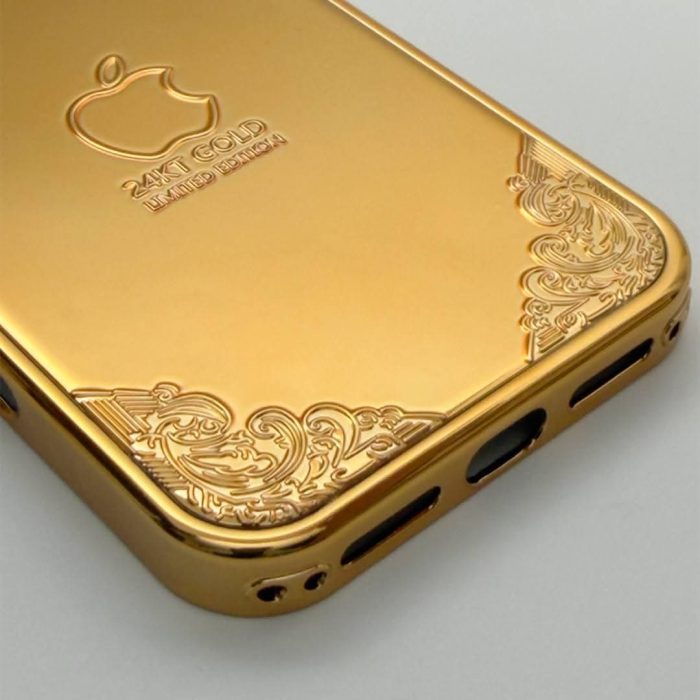 Luxury Royal Gold Poly Carbonate Embossed Case for - iPhone - Image 5