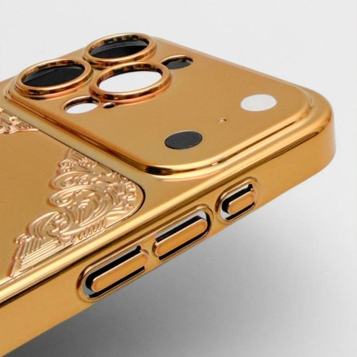 Luxury Royal Gold Poly Carbonate Embossed Case for - iPhone - Image 6