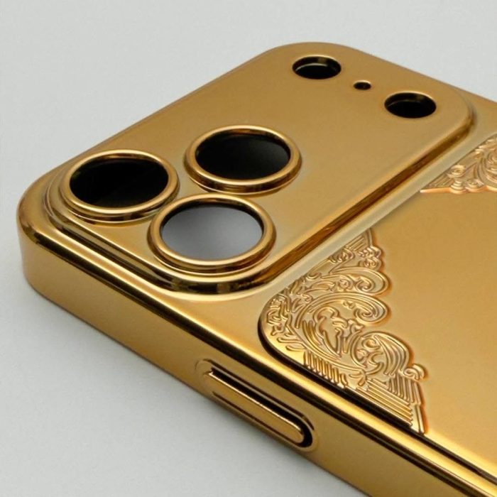 Luxury Royal Gold Poly Carbonate Embossed Case for - iPhone - Image 7