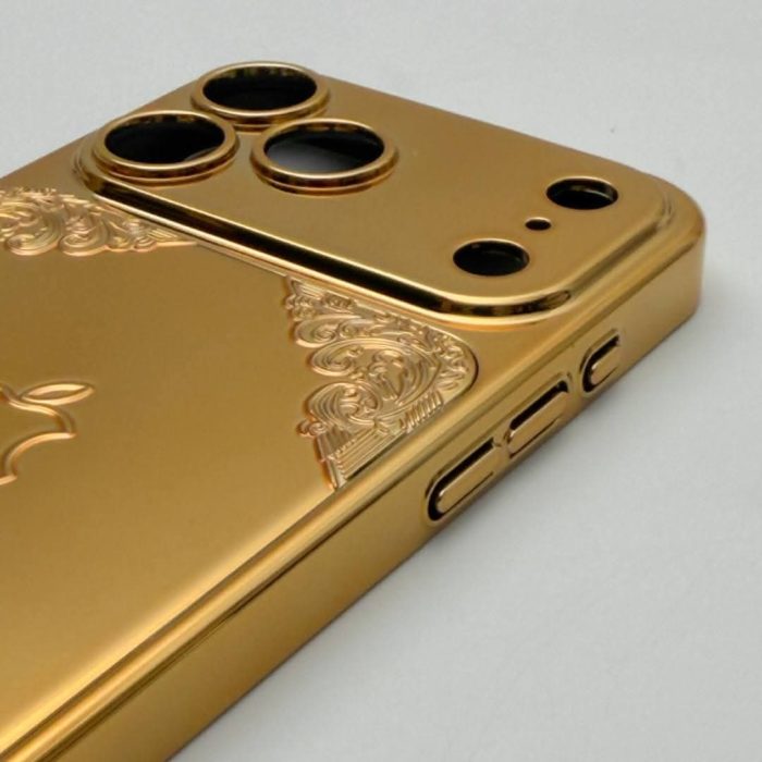 Luxury Royal Gold Poly Carbonate Embossed Case for - iPhone - Image 4