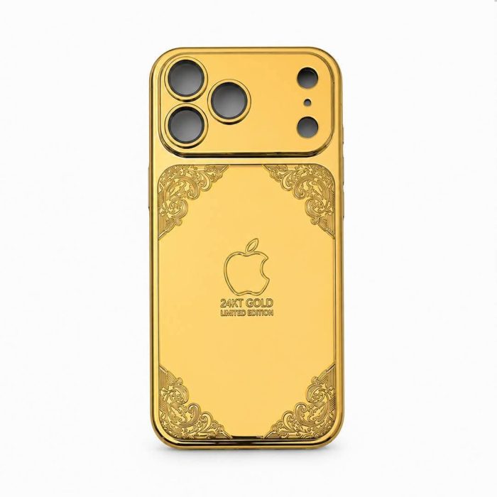 Luxury Royal Gold Poly Carbonate Embossed Case for - iPhone - Image 9