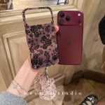 Floral Black Dark Roses Mesh Case for — iPhone - Image 3