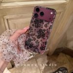 Floral Black Dark Roses Mesh Case for — iPhone