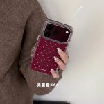 Burgundy Polka Dot MagSafe Case for — iPhone