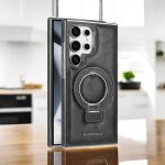 R,MBMAX Leather Case With MagSafe Stand for — Samsung