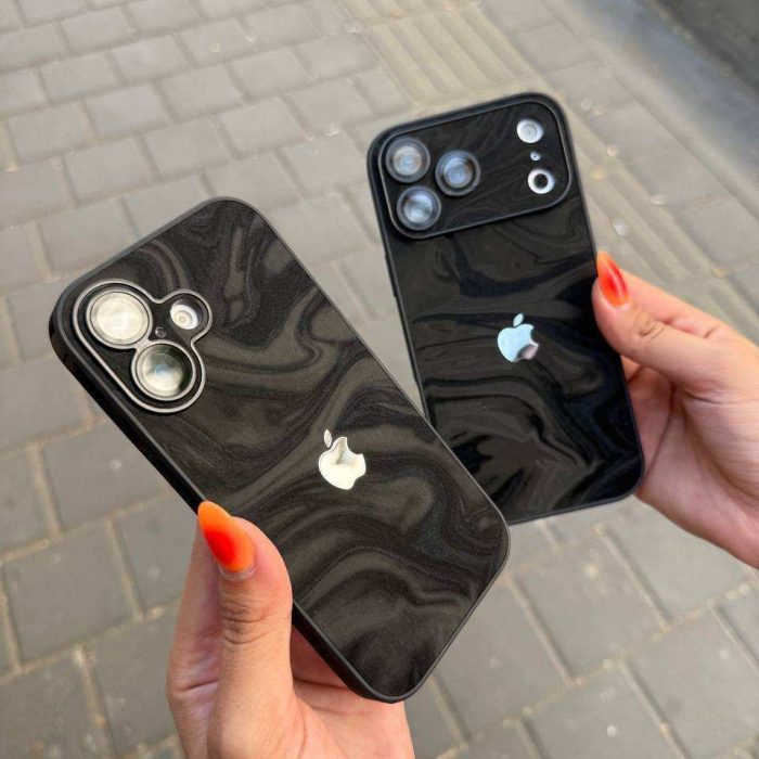 Luxury Black Liquid Ripple Case for — iPhone - Image 5