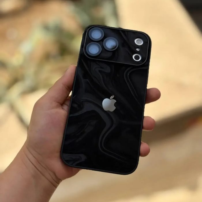 Luxury Black Liquid Ripple Case for — iPhone - Image 4