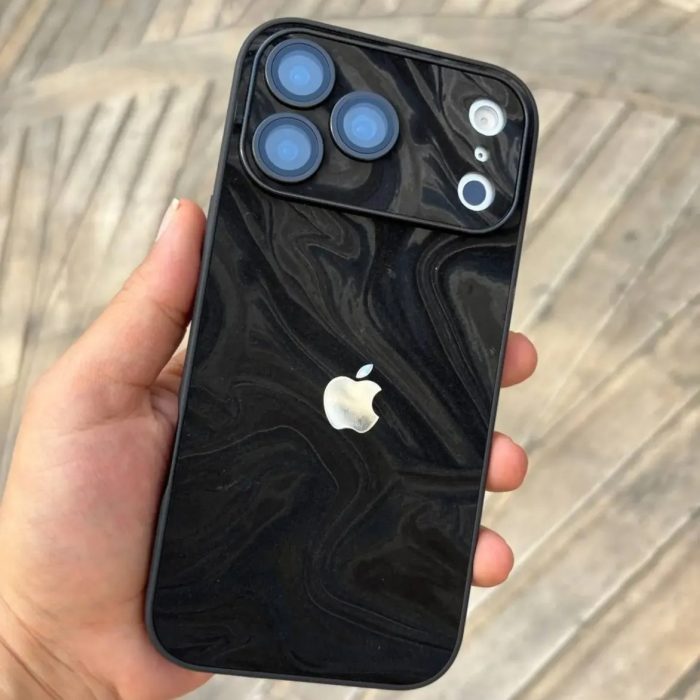 Luxury Black Liquid Ripple Case for — iPhone - Image 3